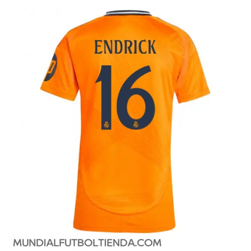 Camiseta Real Madrid Endrick #16 Segunda Equipación Replica 2024-25 para mujer mangas cortas